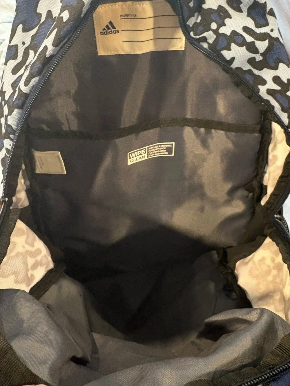 adidas Black and White Camo Interior Backpack